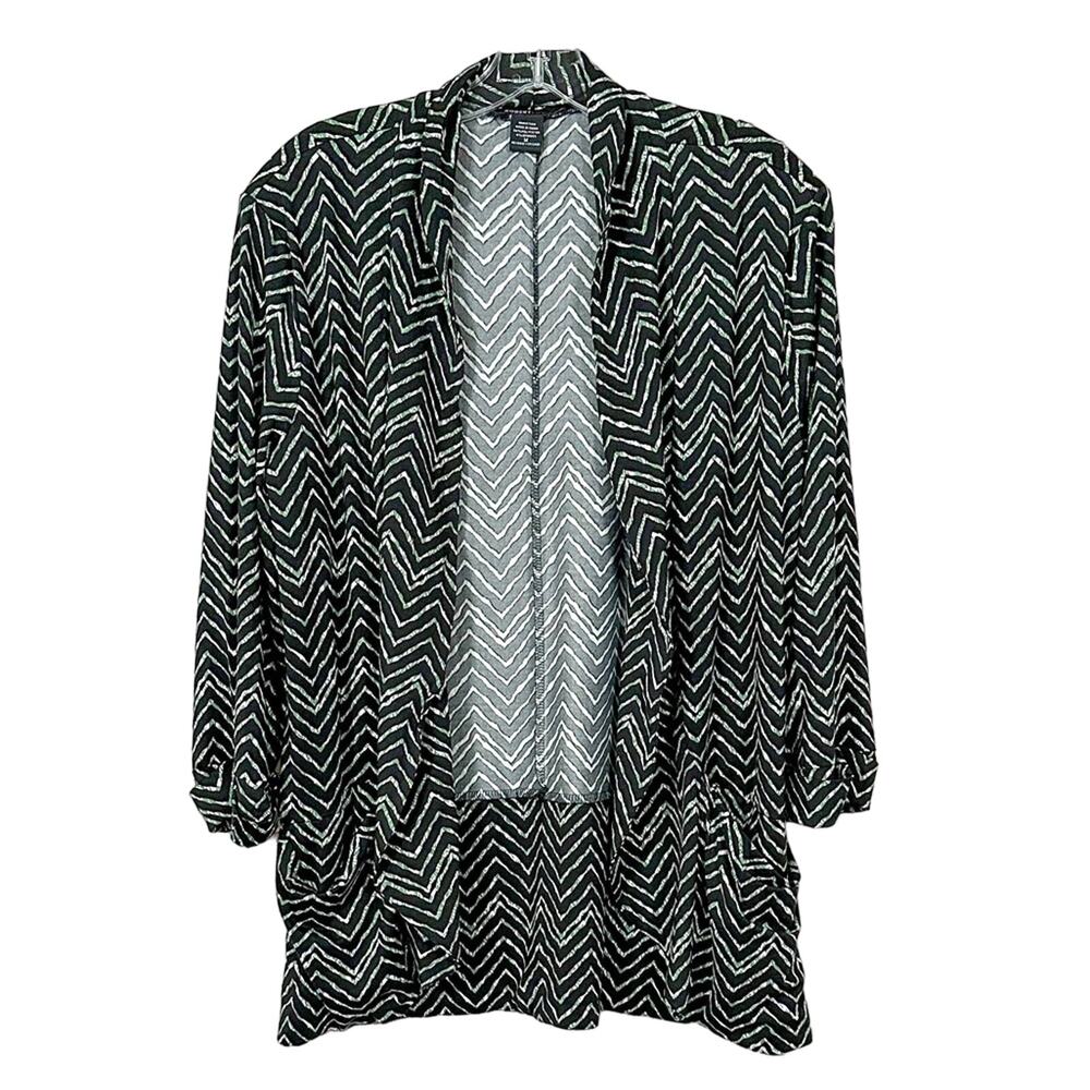 Robert Louis Mature Career Flowy Soft Open Front Cardigan, EUC, Medium
